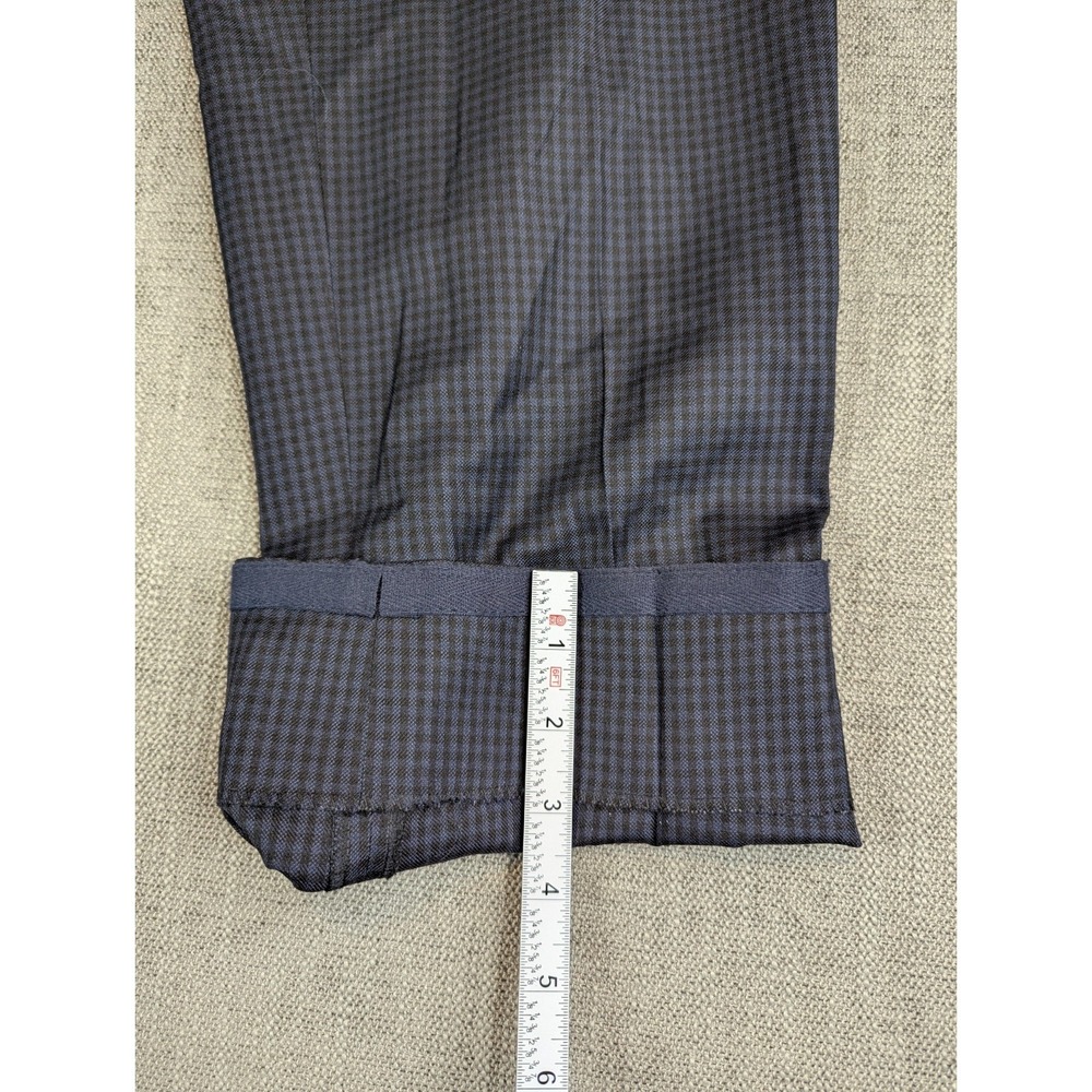 Tom Ford Dress Pants Mens 7-56R (36X29) Check Silk Wool Side Adjusters Trousers - Picture 13 of 13